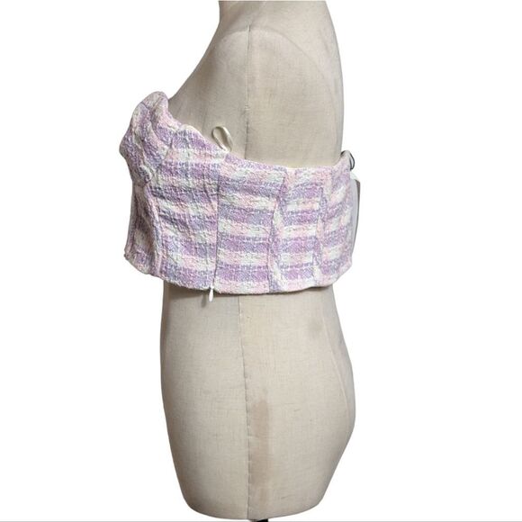NWT Zara Pink Tweed Bra Top - Picture 5 of 7